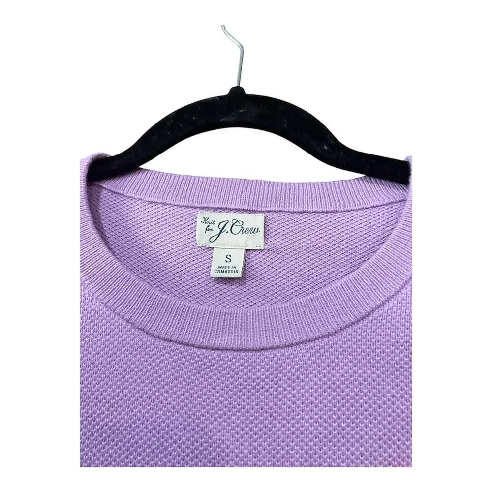 J. Crew Sweater Lavender Lilac Women Small 100% Cotton NWOT - Picture 2 of 5